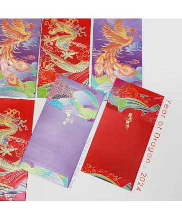 CAPART Chinese New Year Red Envelops 2024 Bulk Chinese Hongbao Long Feng (08 Large 12) 08 LF Large 12 - Buy Online on SooperMarket.com