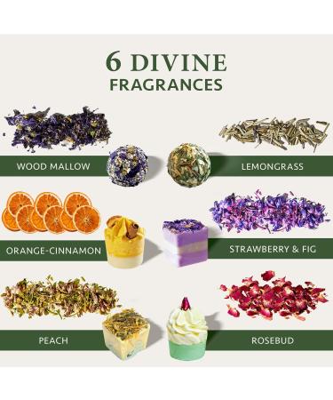 Christmas Gifts for Women: 6Pcs Bath Bombs Gift Box with Essential Oils & Shea Butter - Vegan Skincare by Satin Naturel - Buy Online on SooperMarket.com