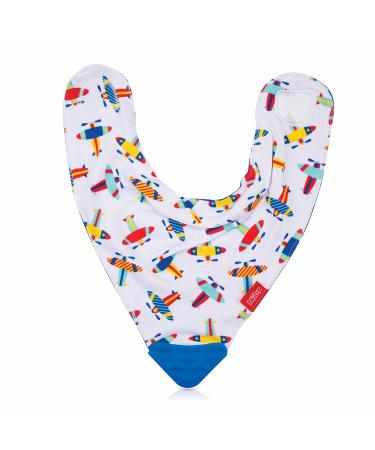 Nuby ID4290 Bandana Bib with Teething Ring - Stylish & Functional Baby Bib - Assorted Colors - Shop Internationally Now! - Buy Online on SooperMarket.com