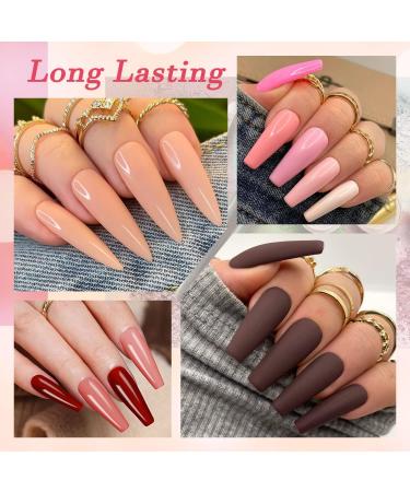 Lavender Violets 20 PCS Fast-Dry Dip-Powder-Nail Kit Skin Pink Gentel Glittery Nude French Nail Dipping Powder Set With Base Activator Top Coat Brush Saver Starter Kit Glossy & Matte Manicure M962 Gentle Skin Pink French Colours - Buy Online on SooperMarket.com