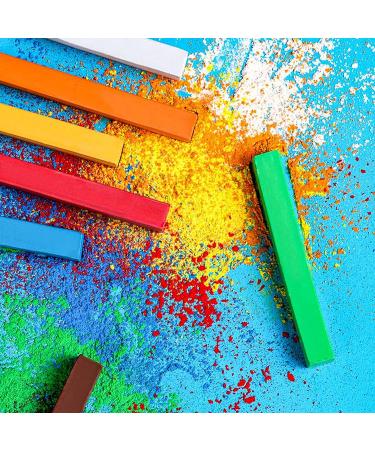 LOONENG Non-Toxic Soft Pastels Chalk - 24 Assorted Colors for Crafts, Drawing, Blending, Shading - Buy Online on SooperMarket.com