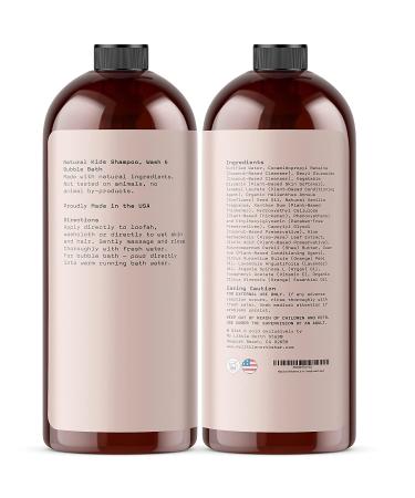 Kids 3-in-1 Shampoo Body Wash Bubble Bath - Made in USA, Sweet Orange Vanilla, Paraben & Sulfate Free - 16 Fl Oz - Buy Online on SooperMarket.com