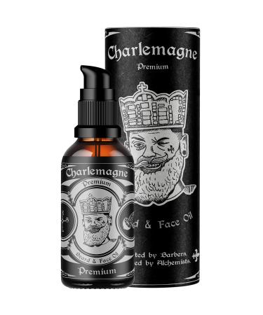 Charlemagne Bart l - Vegan Bart l Leather fragrance - Bart Oil Made in Germany Bart l Men - Natural beard care oil stimulates the beard growth of beard care men Beard Oil vegan - Bart growth medium leather 30 ml (1 Pack)