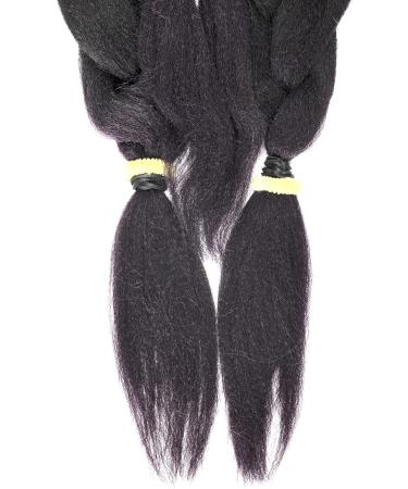 T1/Purple 60 INCH XPRESSION LAGOS BRAID PRE-PULLED/PRE-STRETCHED Hair Extension 60 2 In A Pack (Colour T1/Purple Black/Purple Mix) Heat Resistant Tangle Free Black Purple 1 - Buy Online on SooperMarket.com