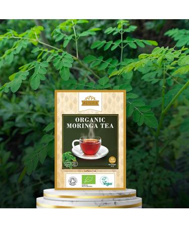 Ausha Organic Moringa Tea 100 grams | Loose Leaves Caffeine Free Detox Fibre Calcium | Certified Organic - Buy Online on SooperMarket.com