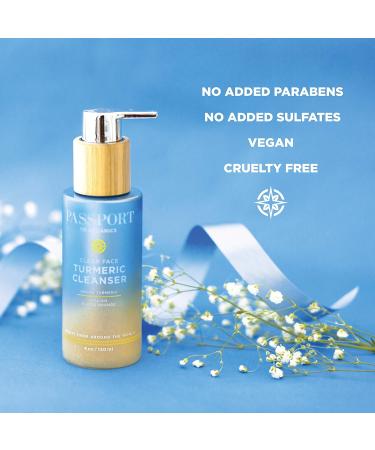 Clear Face Turmeric Cream Cleanser - Gentle Everyday Face Wash with Antioxidants & Moisturizing Ingredients | 4oz - Buy Online on SooperMarket.com