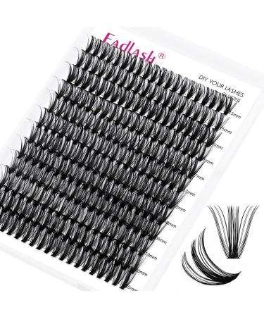 Fadlash cluster eyelash extensions single eyelashes 50D 0.07 C Curl 15-20mm Extensions 200PCs DIY eyelash extension at home 15-20 mm DH-50D-07-C