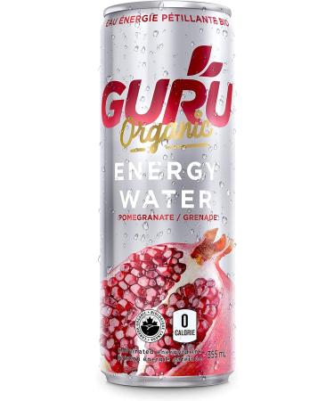 GURU Energy Sparkling Water Mix Pack | 0 Calories | Sugar Free | Certified Organic | 100mg Caffeine | Naturally Sweetened | 355ml (Pack of 24) (24 Pack Lime & Pomegranate) - Buy Online on SooperMarket.com
