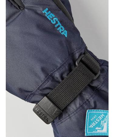 Hestra Gauntlet CZone Junior Glove | Waterproof & Insulated Kids Gloves for Winter - Dark Navy/Turquoise, Size 5 - Buy Online on SooperMarket.com