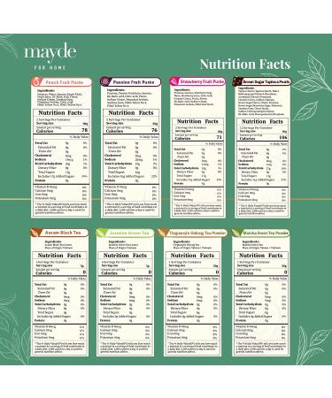 Mayde Boba Bubble Tea Kit: Make 30+ Drinks with Instant Boba, Matcha, Fruit Tea, and Assorted Tea Varieties - DIY Boba Kit with Fantasy Fruit Puree - Buy Online on SooperMarket.com