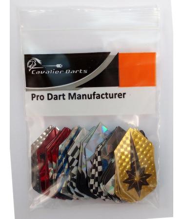 10 Sets/30 Pcs Slim Dart Flights - Wholesale 2D Aluminum Laser Bling Darts - Rich Variety Designs - Buy Online on SooperMarket.com