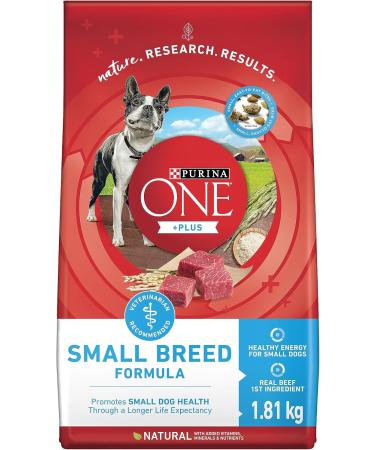 Purina ONE +Plus Small Breed Dry Dog Food with Beef - 1.81 kg Bag & Classic Ground True Instinct Wet Dog Food Variety Pack 2 Flavours - 368 g Can (6 Pack) - Buy Online on SooperMarket.com