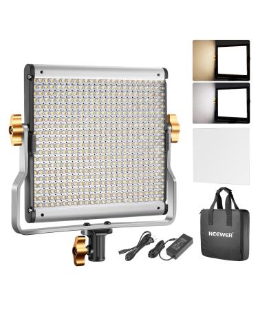 Neewer Dimmable Bi-Color LED with U Bracket Professional Video Light for Studio, YouTube Outdoor Video Photography Lighting Kit, Durable Metal Frame, 480 LED Beads, 3200-5600K, CRI 96+ 480 LEDs