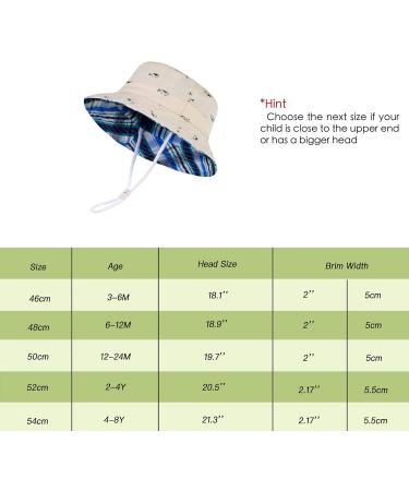 LANGZHEN Baby Girls Beach Sun Hat with Chin Strap - Fish Design, Beige, 2-4 Years - Buy Online on SooperMarket.com