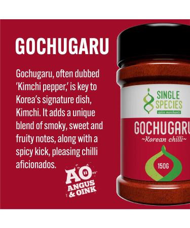 Angus & Oink Gochugaru Chilli Flakes - Authentic Korean Cuisine | Smoky Fruity-Sweet Flavor | 150G Tub with Shaker Cap - Buy Online on SooperMarket.com