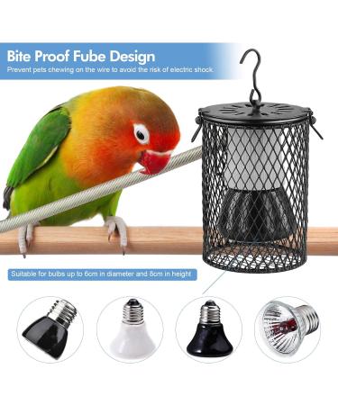 Reptile Heat Lamp with Guard 100W Ceramic Heating Lamp with Anti Hot Bracket Cage Lampshade Holder Heater Lighting Infrared Reptile Heat Bulb for Bearded Dragon Lizard Tortoise Snake Birds UK Plug - Buy Online on SooperMarket.com