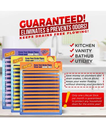 Buy Drain Cleaner Stick - BioFlow Deodorizer & Enzyme Cleaner for Kitchen Shower & Bathroom Odors - Effective Drain Sticks Tool - Buy Online on SooperMarket.com