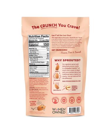 Sprouted Nashville Hot Almonds 5oz (Pack of 2) - Crunchy, Keto-Friendly, Vegan Snack - Buy Online on SooperMarket.com