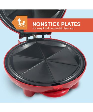 Elite Gourmet EQD413 Non-Stick Electric Quesadilla Maker 6-Wedge Easy-Slice Grilled Cheese 8 Inch Red - Buy Online on SooperMarket.com
