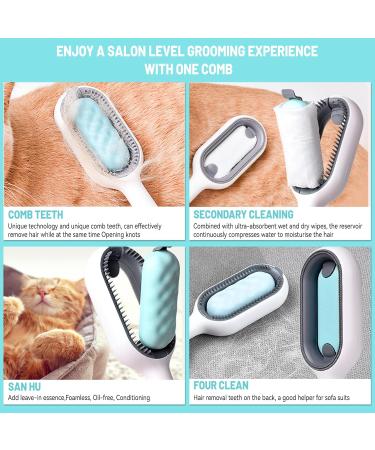 4-in-1 Cat Brush with Water Tank | Darryy Multifunctional Animal Hair Removal Comb for Cleaning Massaging & Grooming - Buy Online on SooperMarket.com