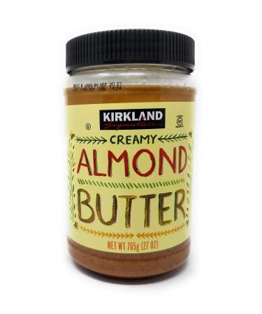 Kirkland Signature Organic Creamy Almond Butter, 27 Ounce, Pack of One