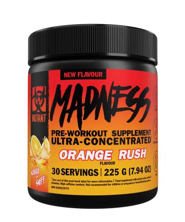 MUTANT MADNESS - Redefines the Pre-Workout Powder Experience and Takes it to a Whole New Extreme Level Engineered Exclusively for High-Intensity Workouts (Orange Rush)