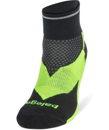 Enduro Reflective Arch Support Running Socks (1 Pair) Black/Neon Green - Men & Women - Large - Buy Online on SooperMarket.com