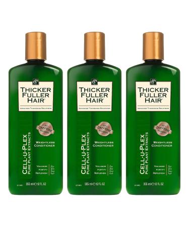 Thicker Fuller Hair Conditioner 12 oz (355ml) - Weightless Formula, Pack of 3 - Buy Online on SooperMarket.com