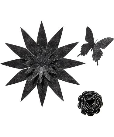 Black Glitter Cardstock Paper - 24 Sheets for Crafts, Birthday Cards, Wedding Invitations - 280gsm, 8.5x11 - Buy Online on SooperMarket.com