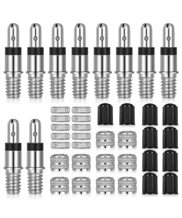 Finger toys 40-part bicycle valves lightning valve bike valve replacement set Dunlop valve insert with seal bike hose flash valve replacement valve cap fit for bike valve change