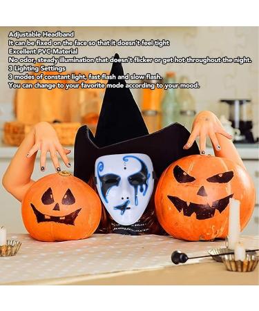Topyond Halloween Light up Mask LED Light Face Cover EL Cold Light Emitting Up Scary Skull Face Cover for Party - Buy Online on SooperMarket.com