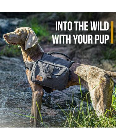 OneTigris Dog Pack for Hiking Camping Travelling Dog Backpack for Hiking Nylon Dog Harness Backpack with Side Pockets for Medium and Small Dogs L Black - Buy Online on SooperMarket.com