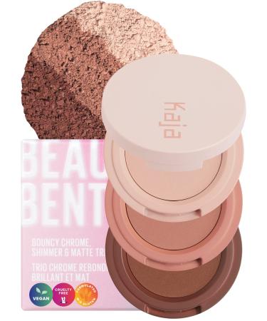 Kaja Beauty Bento Collection - Bouncy Eyeshadow Trio | Burnt Sandy Brown Tones  Travel Size  13 Velvet Dream  2019 Allure Best of Beauty Award  0.03 Oz
