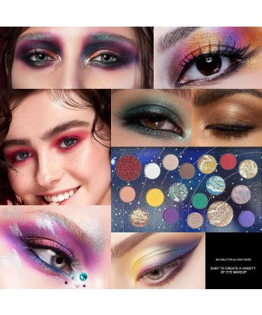 FREEORR 18 Colors Galaxy Eyeshadow Palette - High-Pigmented Shimmer & Matte Shades - Buy Online on SooperMarket.com