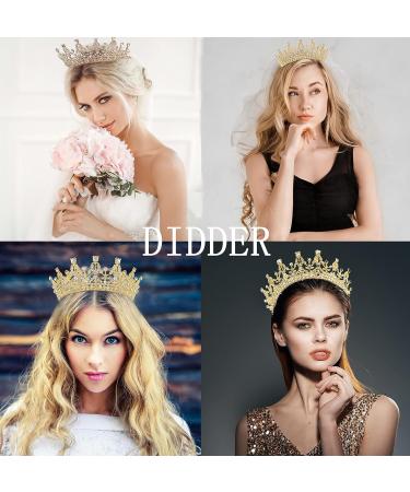 Diamond Rhinestone Crown Tiara for Women and Girls - Gold Princess Bridal Tiara for Wedding, Prom, Birthday - 1 Count - Buy Online on SooperMarket.com