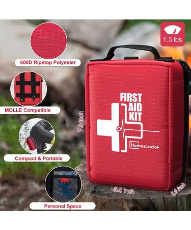 Medium First Aid Trauma Kit with Molle System for Car, Hiking, Backpacking - 1 Pack - Buy Online on SooperMarket.com