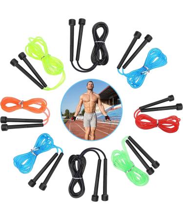 JUSDO 8 Pack Adjustable PVC Jump Rope for Cardio Fitness - Versatile Exercise Tool for Kids and Adults - 9 Feet - Buy Online on SooperMarket.com