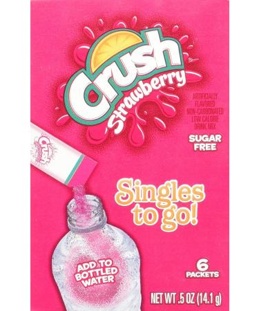 CRUSH STRAWBERRY FLAVOUR SINGLES TO GO DRINK MIX 14.1g BOX
