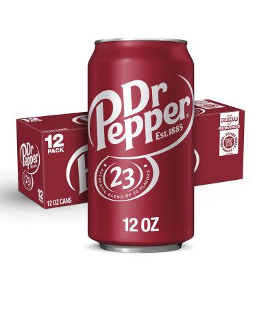 Dr Pepper Soda, 12 fl oz cans, 12 pack Regular