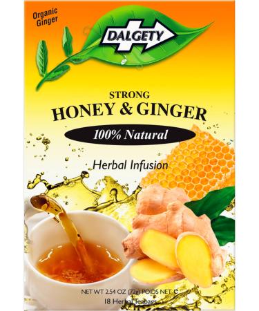 Dalgety Strong Honey and Ginger Herbal Infusion 72g Cartons 100% Natural Caffeine Free Tea Delicious and Packed with Unique Health Benefits (3 Pack)