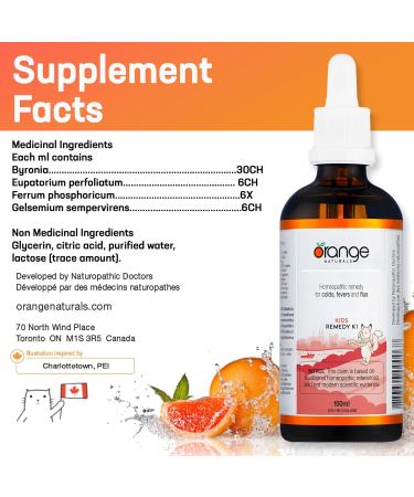 Orange Naturals - Remedy K1 for Kids - Formerly Cold+Flu for Kids - Gentle Relief for Cough & Dry Cough - 100ml Non-Drowsy Solution for Children - Buy Online on SooperMarket.com