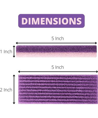 Purple Love Natural Pumice Stone - Professional Exfoliating Rock for Feet, Hands & Body - Dead Skin & Callus Removal - 2-in-1 Scrubber - Buy Online on SooperMarket.com
