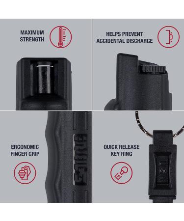 SABRE Defense Spray 3-in-1 Formula - Max Strength Pepper Spray, CS Tear Gas, UV Dye - Quick Release Key Ring - Finger Grip - 25 Bursts - Buy Online on SooperMarket.com