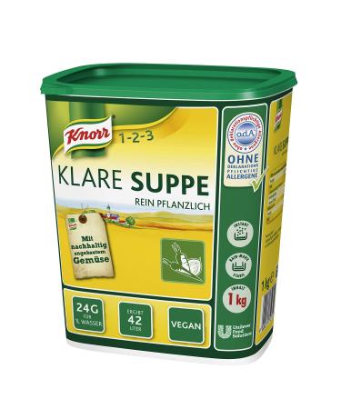 Knorr Clear Soup Bouillon purely vegetable 1 pack (1 x 1 kg) Clear Soup 1 kg (1 pack)