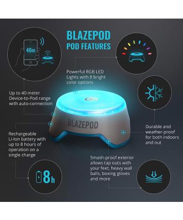 BlazePod LED Reflex Training Pods for Boxing & Martial Arts | Improve Reaction Times, Speed & Agility | Ideal for Coaches & Individuals in Gyms & Dojos | Set of 6 Pods - Buy Online on SooperMarket.com