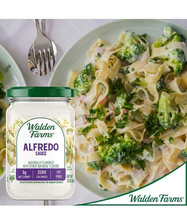 Walden Farms Light Alfredo Sauce 12 oz - Sugar, Fat, Calorie & Dairy Free, Vegan Friendly - Ideal for Pasta, Noodles, Chicken & Fresh Recipes - Buy Online on SooperMarket.com