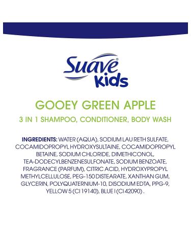 Suave Kids 3-in-1 Gooey Green Apple Shampoo, Conditioner, Body Wash 10 oz - Tear-Free - Buy Online on SooperMarket.com