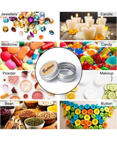 20 Pcs Empty Cosmetics Container Pots 3 Sizes Aluminium Tin Jars with Screw Lids Labels and Mini Spatula Sample Pots for Lip Balm Candle Making Cream Sample Powder Cosmetics (20ml 10ml 5ml) - Buy Online on SooperMarket.com