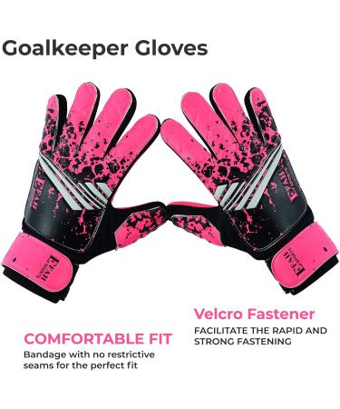 EFAH Sports Soccer Goalkeeper Gloves for Boys | Size 6 | Ages 13-15 | Great Grip & Comfort | Pink - Buy Online on SooperMarket.com