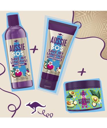 Aussie SOS Save My Lengths Instant Detangling Conditioner 200ml - Vegan Formula for Damaged & Frizzy Hair - Buy Online on SooperMarket.com